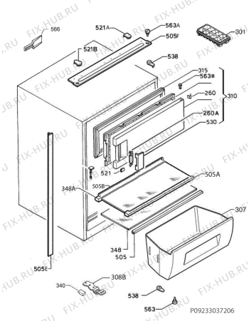 Взрыв-схема холодильника Ikea SVALKAS 40282347 - Схема узла Housing 001